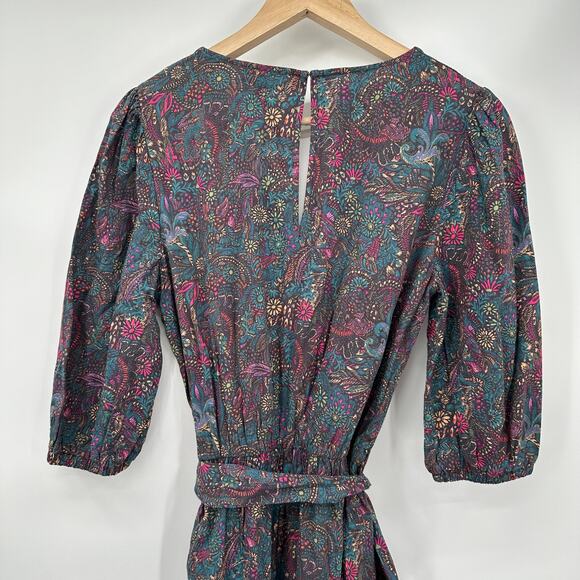 EVEREVE NWT Ember Multicolor Print Puff Sleeve Jumpsuit // XS - Picture 11 of 15